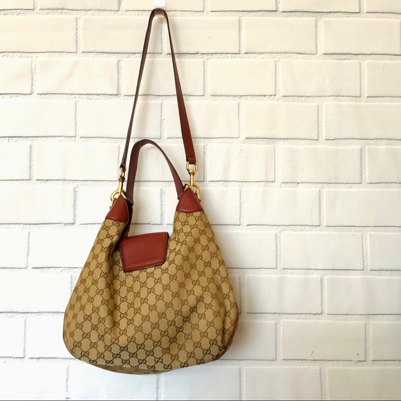Authentic Gucci GG Canvas Hobo Shoulder HandBag - Picture 6 of 12